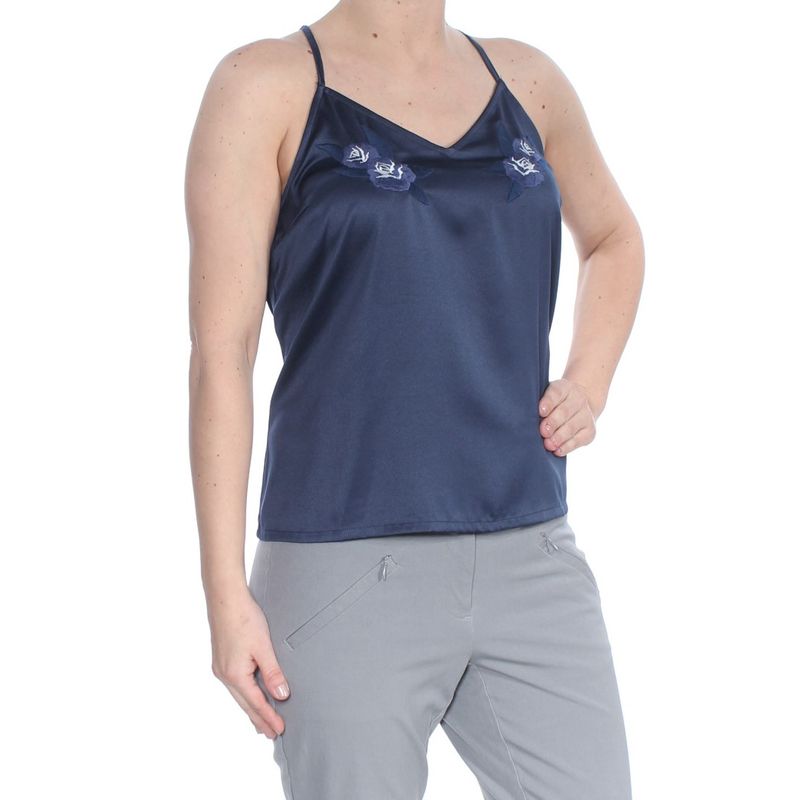 Roxy Womens Navy Camisole Spaghetti Strap V Neck Tank Top Xs